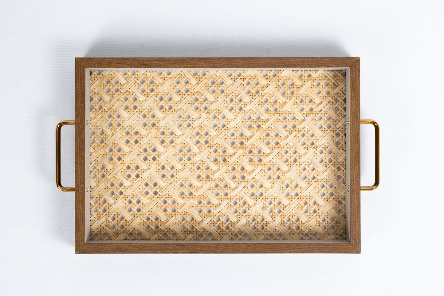 Rattan Diamond Weave Serving Trays